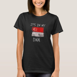 T-shirt C'est dans mon ADN Singapore Flag Singapour Patrio