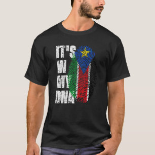 T-shirt C'est dans mon Adn Sud-Soudan Drapeau Sud-Soudanai