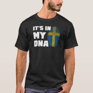 T-shirt C'est dans mon ADN Suède Drapeau Empreinte Hommes 