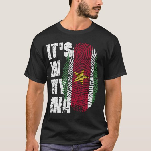 T-shirt C'EST DANS MON ADN Suriname Drapeau garçon fille c (Devant)