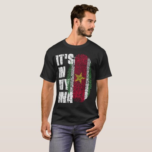 T-shirt C'EST DANS MON ADN Suriname Drapeau garçon fille c (Devant entier)