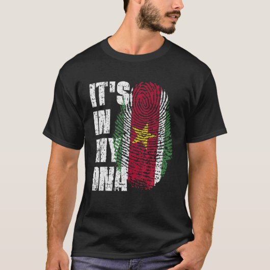 T-shirt C'est DANS MON ADN Suriname Drapeau Surinamais (Devant)