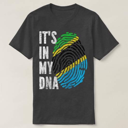T-shirt C'EST DANS MON ADN Tanzanie Drapeau Tanzanien Ragl (Design devant)