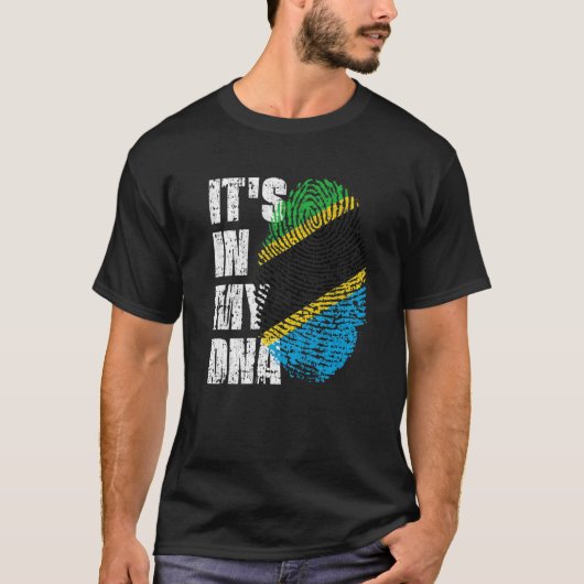 T-shirt C'est dans mon ADN Tanzanie Drapeau tanzanien Tanz (Devant)