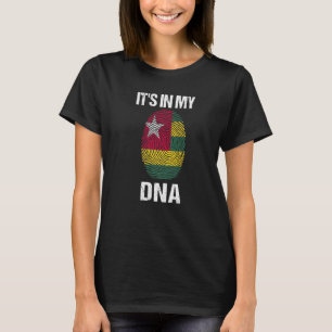 T-shirt C'Est Dans Mon Adn Togo Drapeau Togolais Histoire