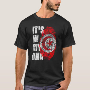 T-shirt C'est dans mon Adn Tunisie Drapeau tunisien