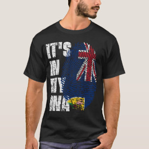 T-shirt C'EST DANS MON ADN Turks and Caicos Islands Drapea