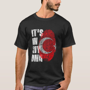T-shirt C'Est Dans Mon Adn Turquie Drapeau Turc