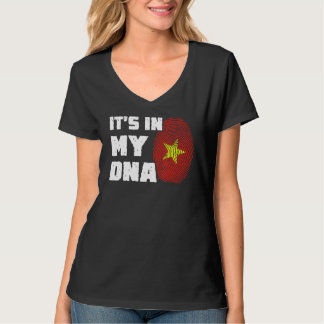 T-shirt C'est dans mon ADN Vietnam Drapeau empreintes digi