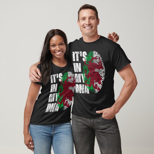 T-shirt C'EST DANS MON ADN Wales Flag Welsh (Unisexe)