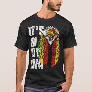 T-shirt C'EST DANS MON ADN Zimbabwe Drapeau Fille Cadeau
