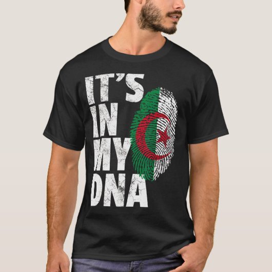 T-shirt C'est dans mon Adna Algérie Drapeau Hommes femmes (Devant)