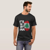 T-shirt C'Est Dans Mon Da Liban Drapeau Libanais Racines L (Devant entier)