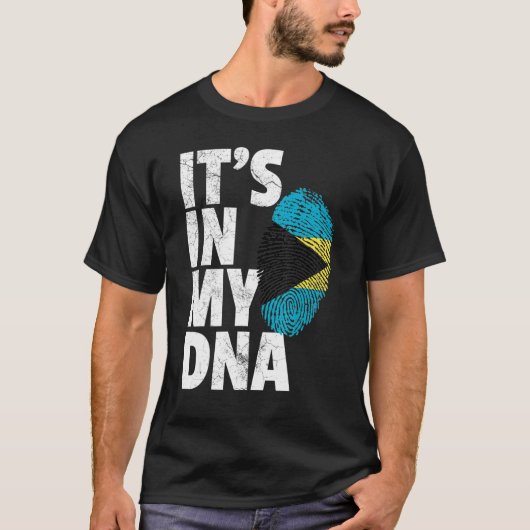 T-shirt C'est dans mon Dna Bahamas Drapeau Hommes Femmes E (Devant)