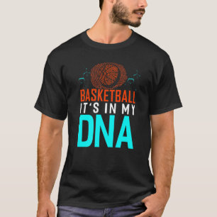 T-shirt C'Est Dans Mon Dna Basketball Funky Basketball Coa