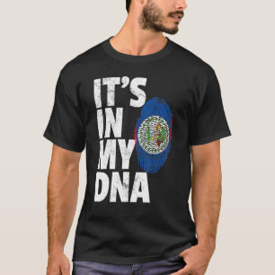 T-shirt C'Est Dans Mon Dna Belize Drapeau Hommes Fierté Ra