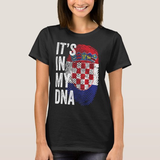 T-shirt C'est dans mon Dna Croate Drapeau Croatie Soccer T (Devant)