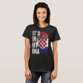 T-shirt C'est dans mon Dna Croate Drapeau Croatie Soccer T (Devant entier)
