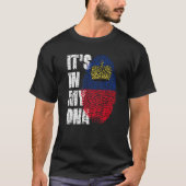 T-shirt C'est dans mon Dna Liechtenstein Drapeau Liechtens (Devant)