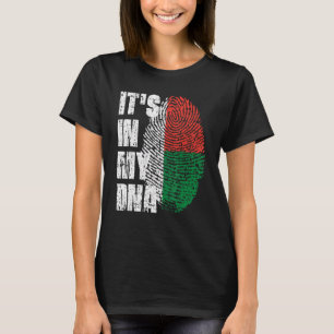 T-shirt C'Est Dans Mon Dna Madagascar Drapeau Malgache