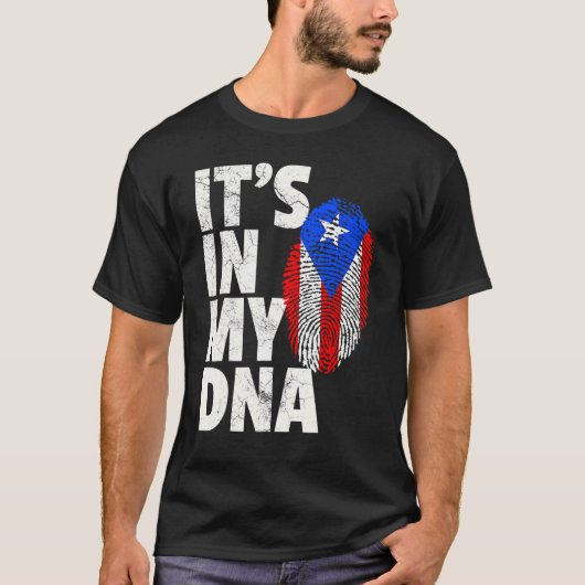 T-shirt C'est dans mon Dna Porto Rico Drapeau Rican Hommes (Devant)