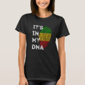 T-shirt C'est dans mon Dna Rasta Reggae Racines Pride R Ja (Devant)