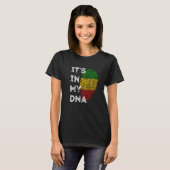 T-shirt C'est dans mon Dna Rasta Reggae Racines Pride R Ja (Devant entier)