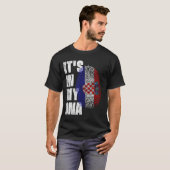 T-shirt C'EST DANS MON Drapeau ADN croate (Devant entier)