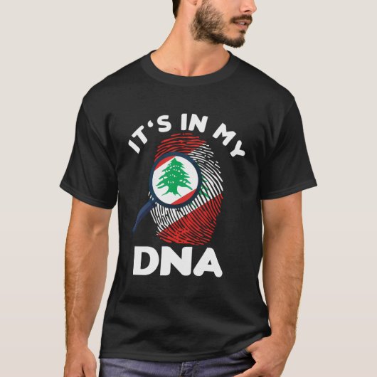T-shirt C'Est Dans Mon Drapeau Adn Liban Fière Pride Liban (Devant)