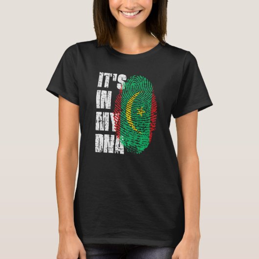 T-shirt C'est dans mon Drapeau mauritanien Adn Mauritanie (Devant)