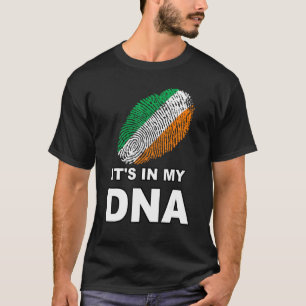 T-shirt C'est Dans Mon Empreinte Digitale ADN Irlande Drap