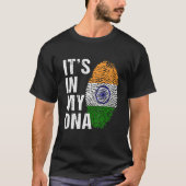 T-shirt C'est dans My DNA indian Pride india Drapeau homme (Devant)