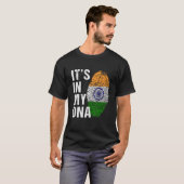 T-shirt C'est dans My DNA indian Pride india Drapeau homme (Devant entier)