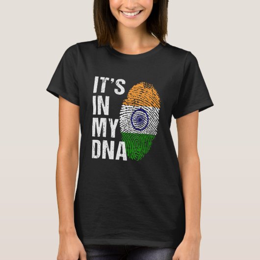 T-shirt C'est dans My DNA indian Pride india Drapeau homme (Devant)
