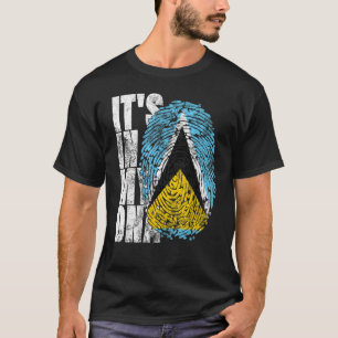 T-shirt C'est dans My Dna Saint Lucia Graphic For Men Sain