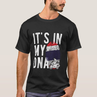 T-shirt C'est dans My DNA Thailand Flag Thais moto ride