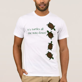 T-shirt C'est des tortues complètement vers le bas