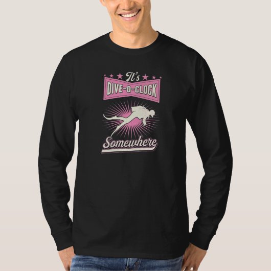 T-shirt C'est Dive O Clock Somewhere Scuba Diving Instruct (Devant)