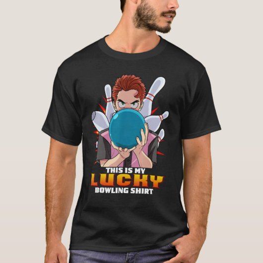 T-shirt C'Est Drôle, C'Est Mon Lucky Bowling Player Bowler (Devant)