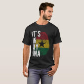 T-shirt C'est drôle dans mon ADN drapeau du Ghana Empreint (Devant entier)