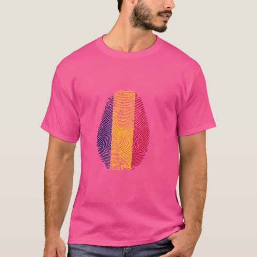T-shirt C'est drôle dans mon ADN drapeau Tchad empreintes (Devant)
