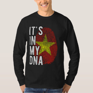T-shirt C'est drôle dans mon ADN drapeau Vietnam Empreinte