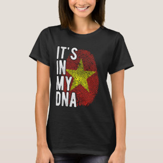 T-shirt C'est drôle dans mon ADN drapeau Vietnam Empreinte