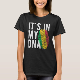 T-shirt C'est drôle dans mon ADN Mali drapeau Empreinte di