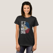 T-shirt C'est drôle dans mon ADN Philippines drapeau Empre (Devant entier)