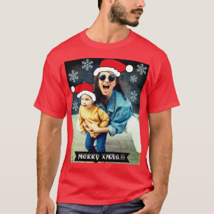 T-shirt C'est drôle de Noël. Photo casquette de Père No