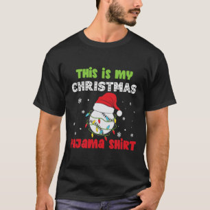 T-shirt C'Est Drôle Mon Pajama De Baseball De Noël