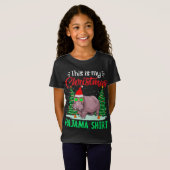T-Shirt C'Est Drôle, Mon Pyjama Hippopotame de Noël Xma (Devant entier)