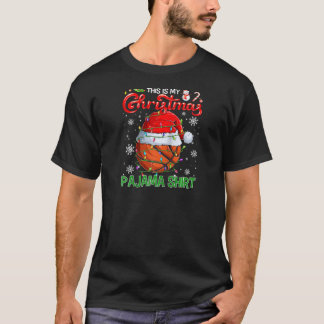 T-shirt C'Est Drôle, Mon Pyjama Père Noël Basketball De No