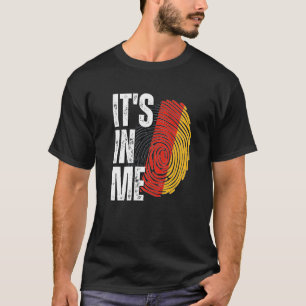 T-shirt C'est en moi Allemagne Drapeau Empreinte Allemande